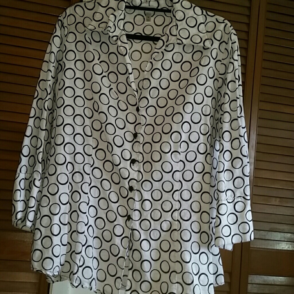 Black and white polka dot shirt